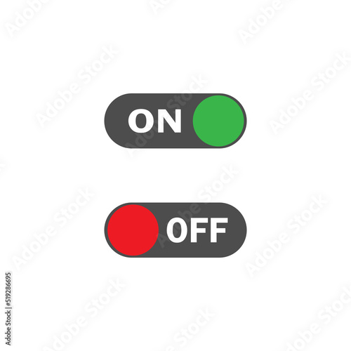 Switch on or off. Dark and day mode. Switcher on device to control mode. Sliding element.Toggle to enable or disable. Vector graphics.