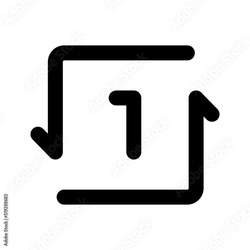Repeat Track Icon with Outline Style