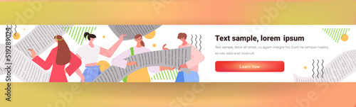 people reading paper letter new mail message communication concept