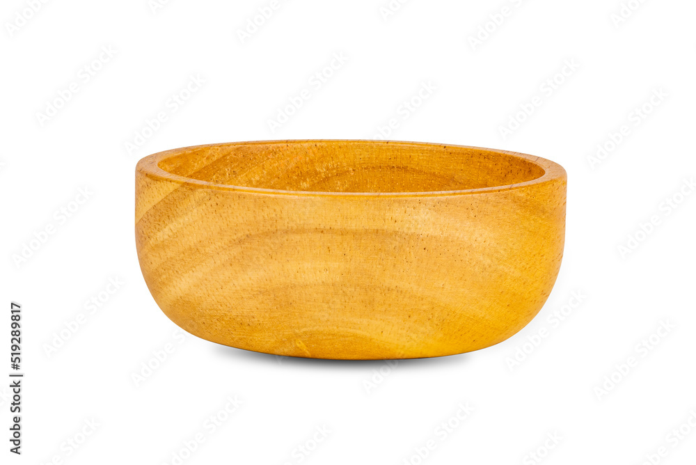 Closeup of empty wooden cup isolated on white background with clipping path. Closeup of empty wooden cup isolated on white background with clipping path.