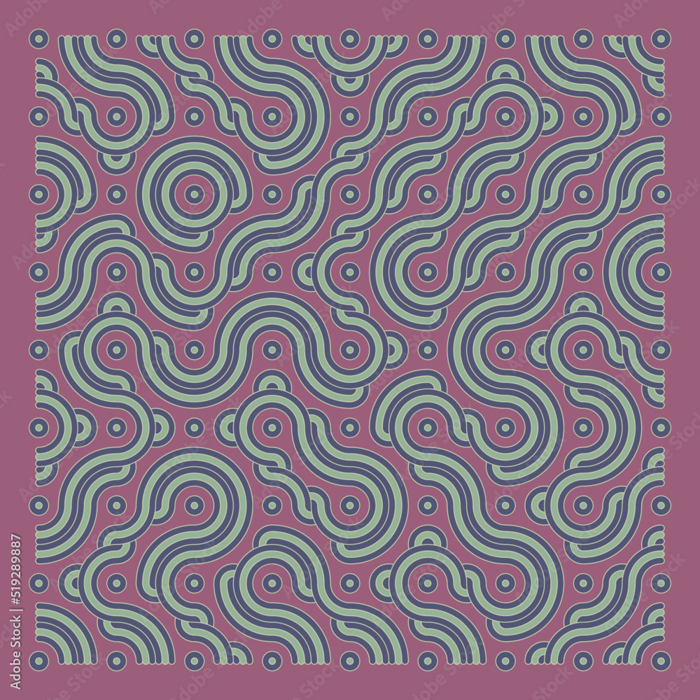 Color truchet tiling connections illustration Color truchet tiling connections illustration