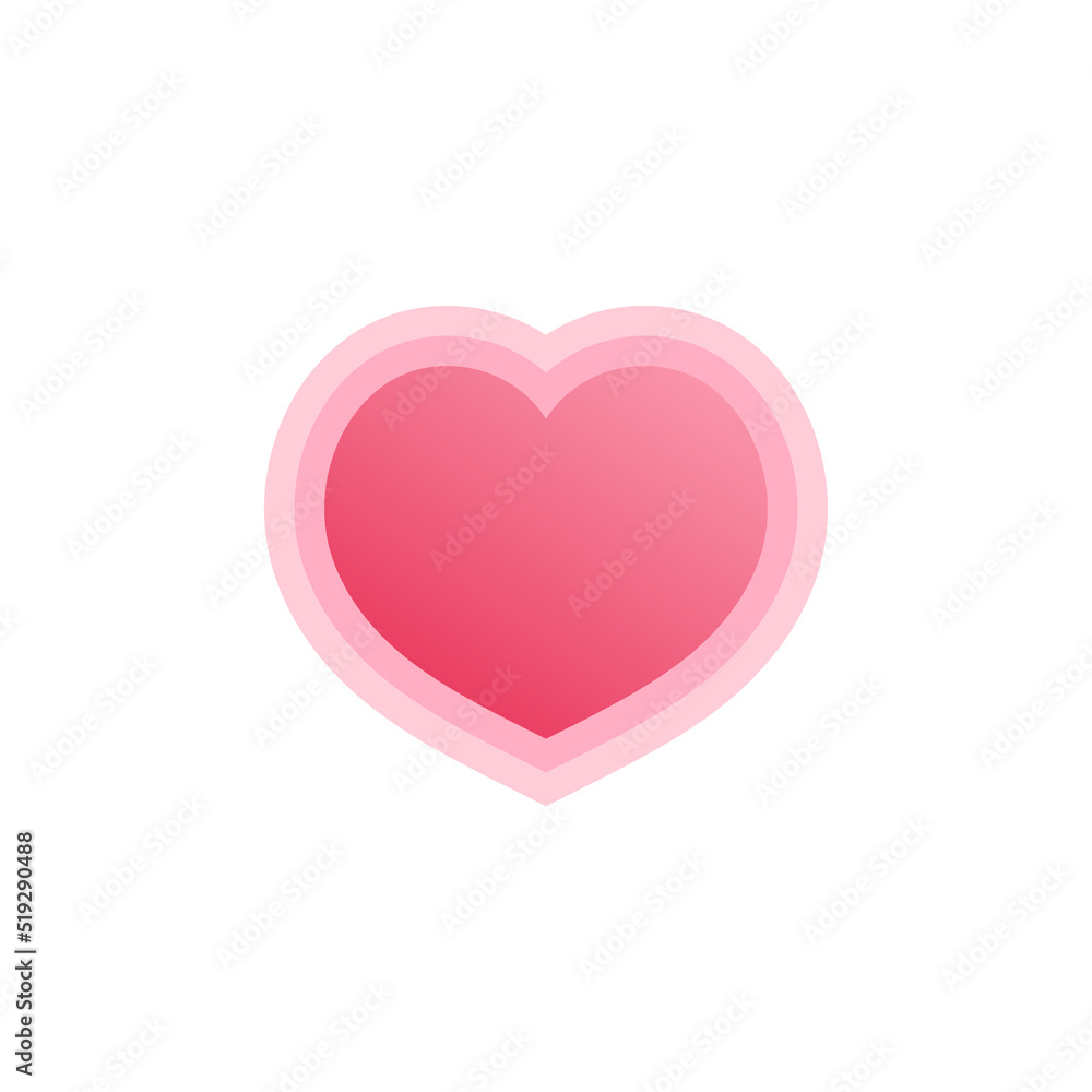 Red heart icon isolated on background for social media love icon, logo, love symbol, Valentines Day sign, emblem, graphic, app, ui, web design.