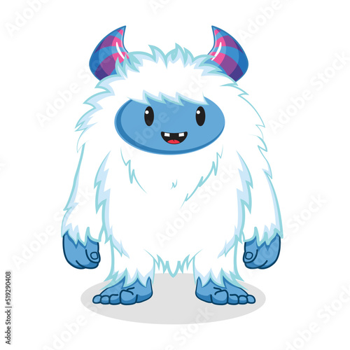 Cute yeti cartoon vector art