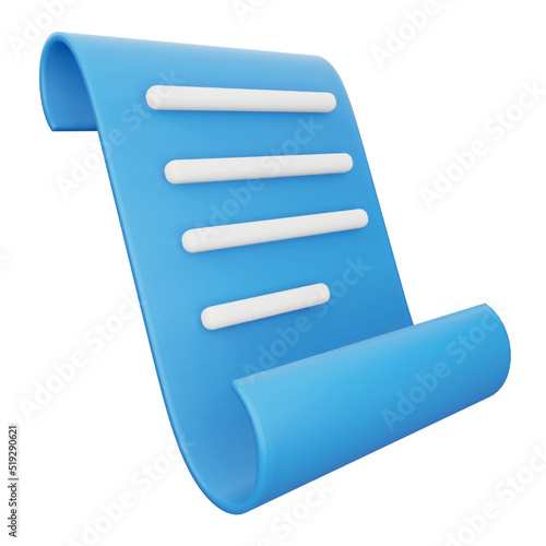 Form document 3d rendering isometric icon.