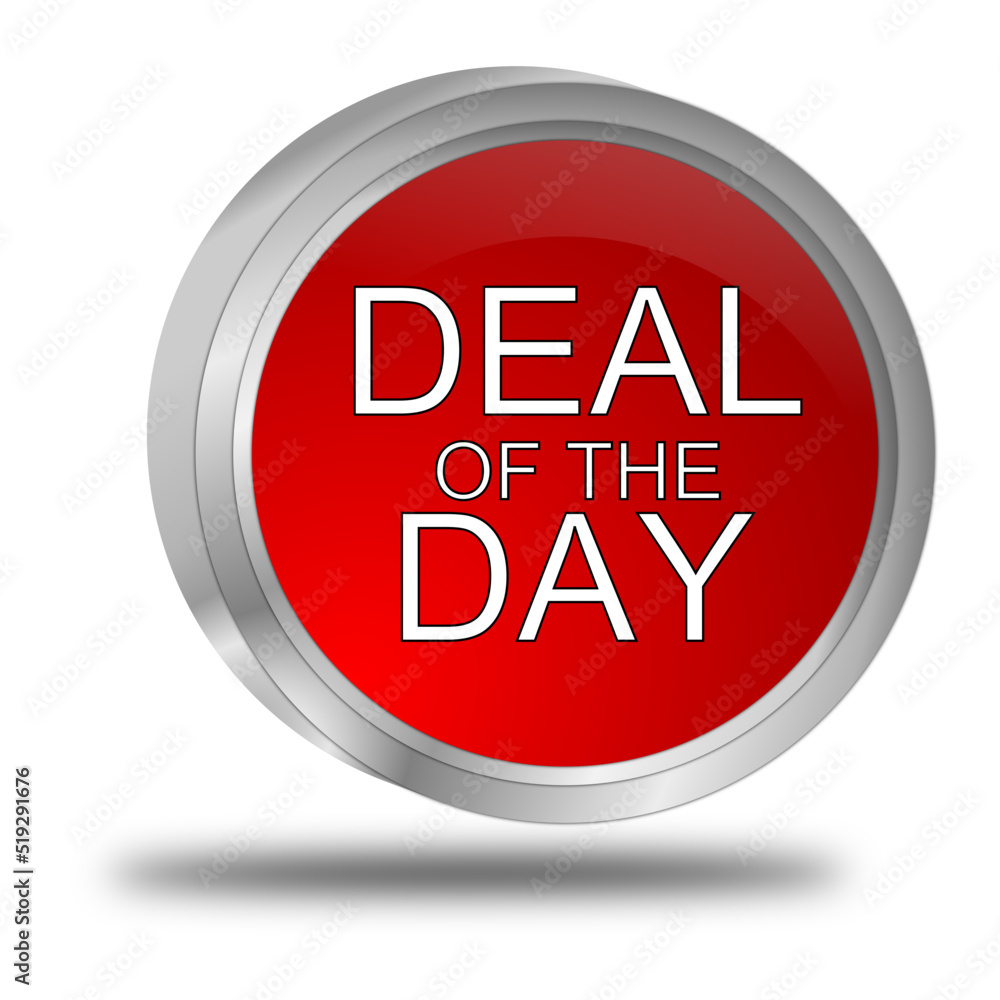 Deal of the Day Button - 3D illustration Deal of the Day Button - 3D illustration
