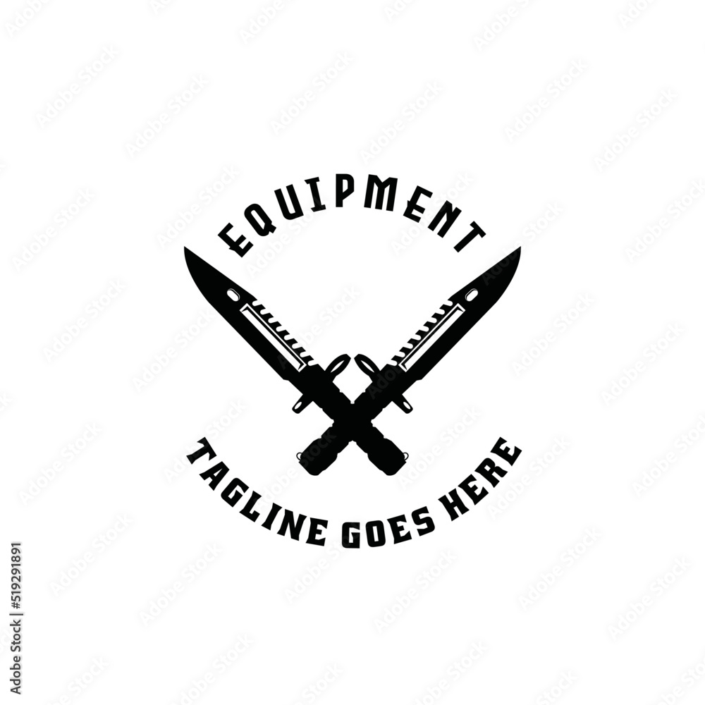 knife vintage Design vector emblem graphic