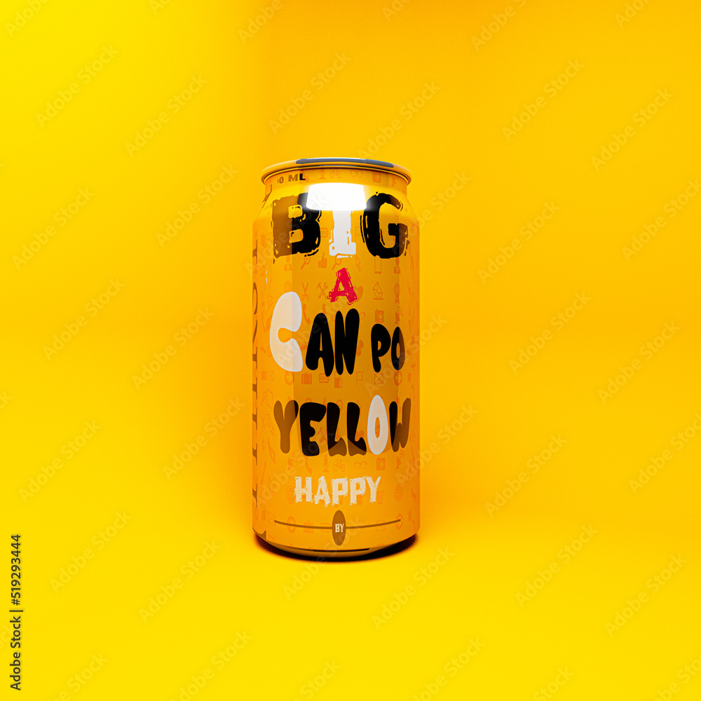 Can of beer in design