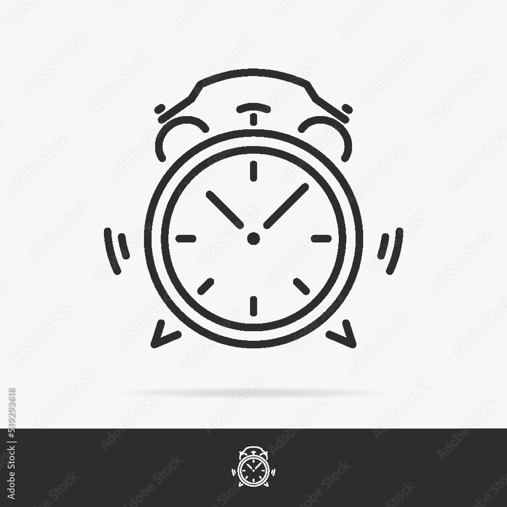 Alarm icon set line style. Vector Illustration 10 eps Alarm icon set line style. Vector Illustration 10 eps