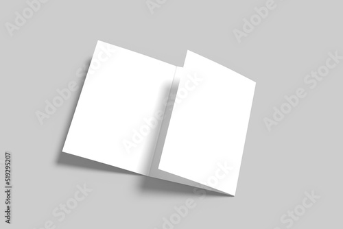 A5 Trifold Brochure Blank Mockup