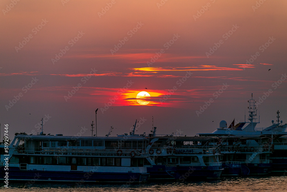 wonderful composition sunset from Istanbul