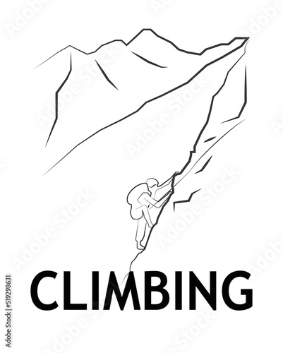 Climbing logo vector 