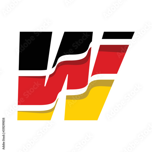 German Alphabet Flag W