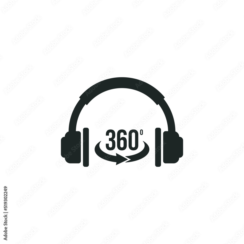 360 Reality Audio icon isolated on white background 360 Reality Audio icon isolated on white background