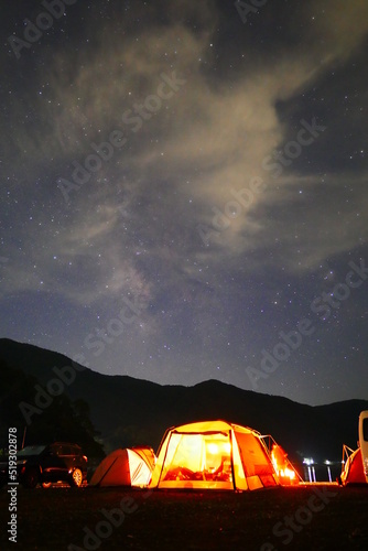 camping at night