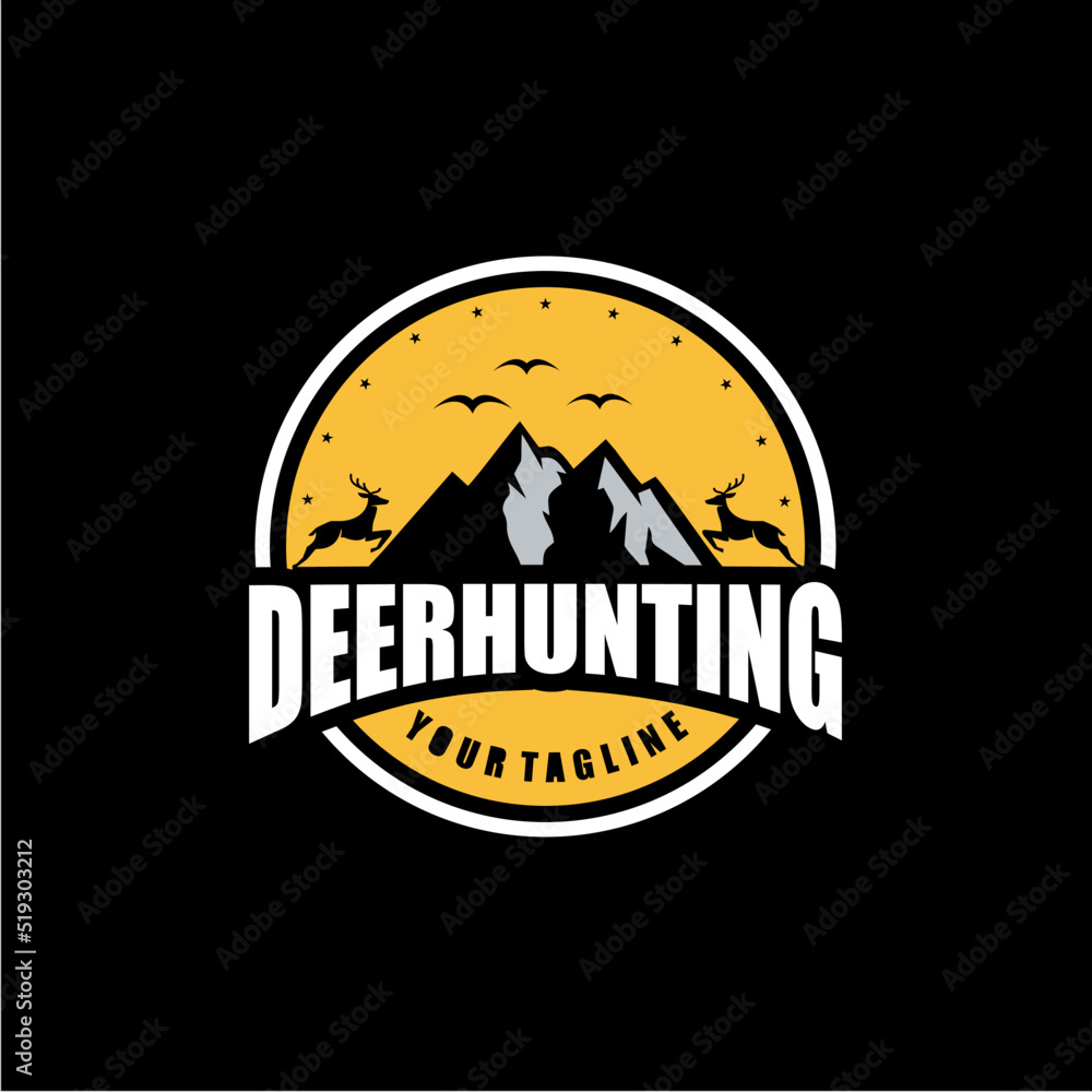 deer hunting emblem logo