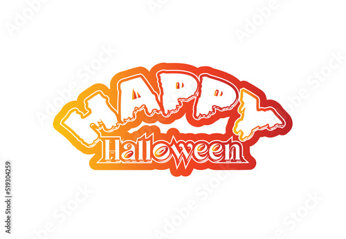 Happy Halloween logo  banner  t shirt design template