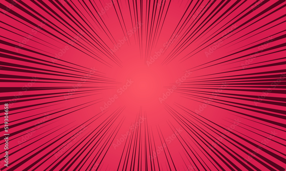 red and white rays for comic or other