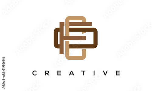 OFC, CFO initial monogram logo, creative typography logo vector template.