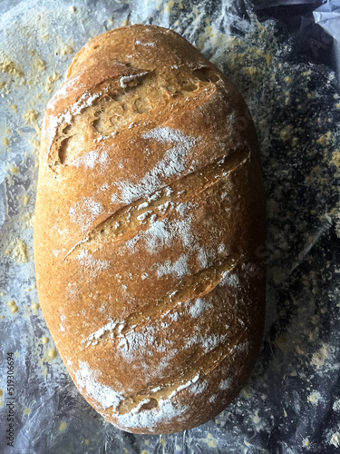Freshly baked homemade bread is delicious and beautiful with a crispy crust