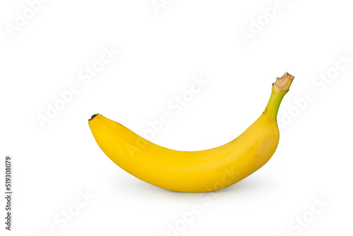 Bunch of fresh bananas isolated on white background - stock photo