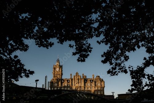 Balmoral Hotel im Sonnenuntergang