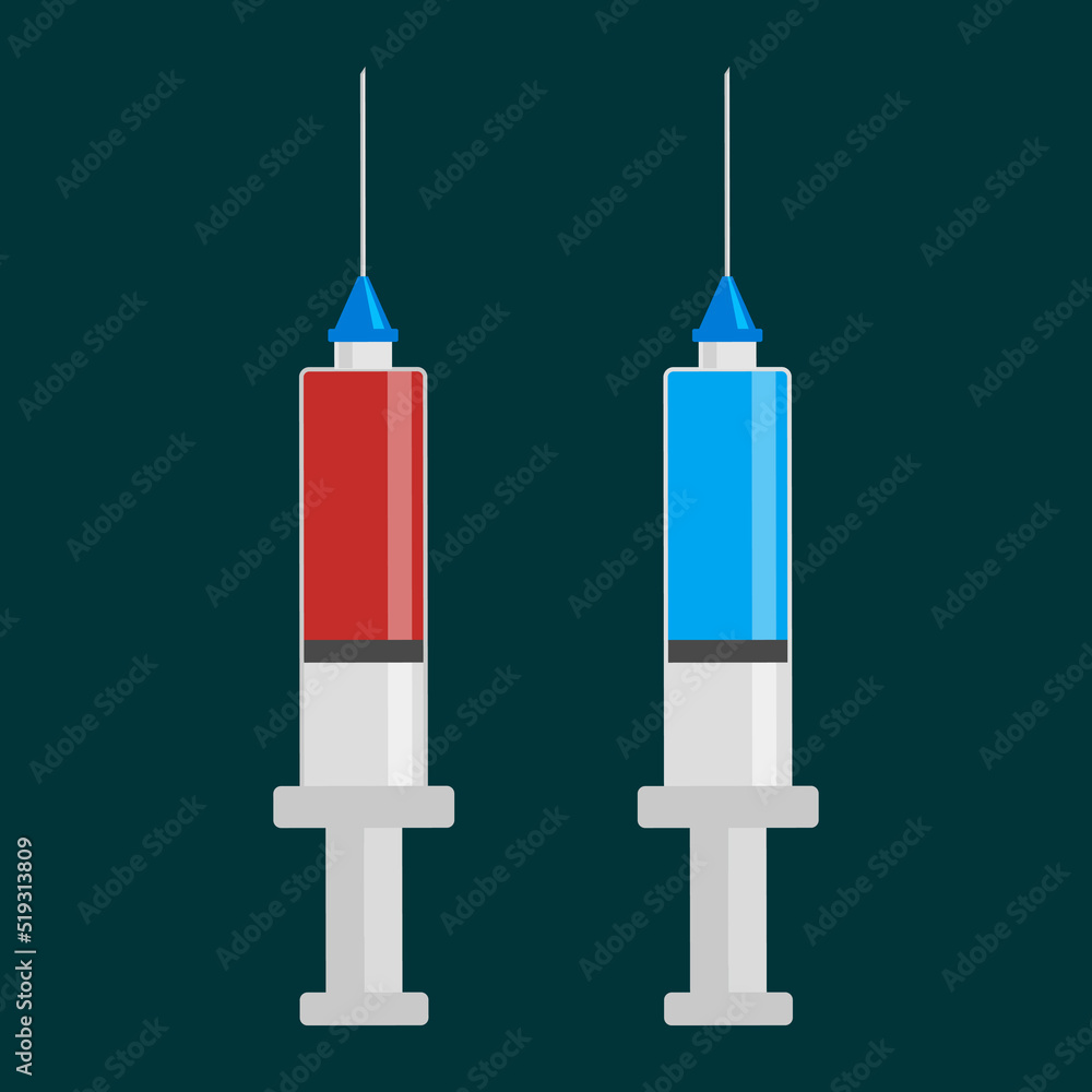 poison and antidote injection serum vector illustration flat icon poison and antidote injection serum vector illustration flat icon