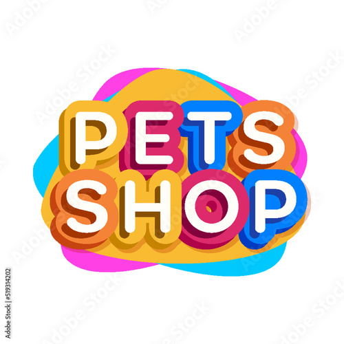 Vector pets shop logo for corporate identity pets home, store, market, animals veterinary clinic and homeless animals shelters. 10 eps
