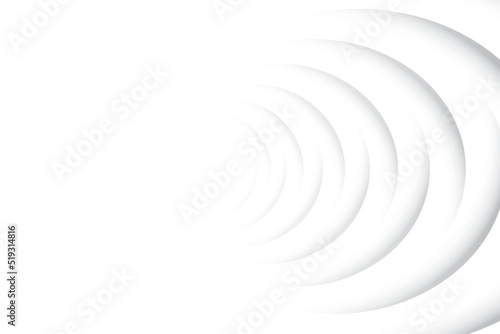 Fototapeta Naklejka Na Ścianę i Meble -  Abstract  white and gray color, modern design background with geometric round shape. Vector illustration.