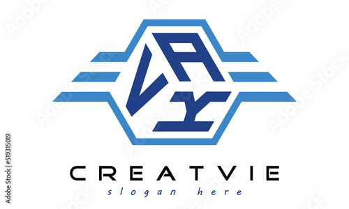 VAK three letter geometrical wings logo design vector template. wordmark logo | emblem logo | monogram logo | initial letter logo | typography logo | business logo | minimalist logo |