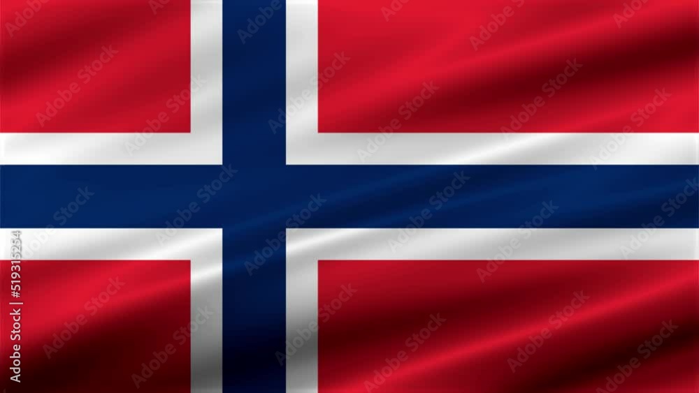 Texture background with a waving flag of Norway. Flag video for design and advertising. 3D-Illustration. 3D-rendering Texture background with a waving flag of Norway. Flag video for design and advertising. 3D-Illustration. 3D-rendering