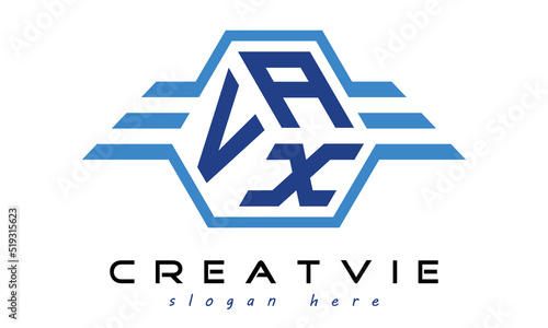 VAX three letter geometrical wings logo design vector template. wordmark logo | emblem logo | monogram logo | initial letter logo | typography logo | business logo | minimalist logo |