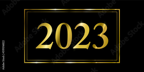 ラグジュアリーな雰囲気の2023という文字