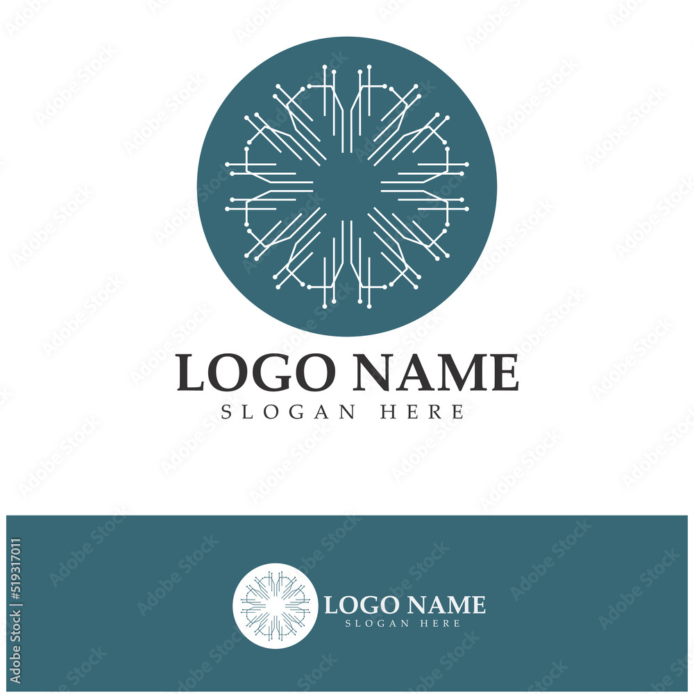 Circuit electronic Logo Template vector design illustration Circuit electronic Logo Template vector design illustration
