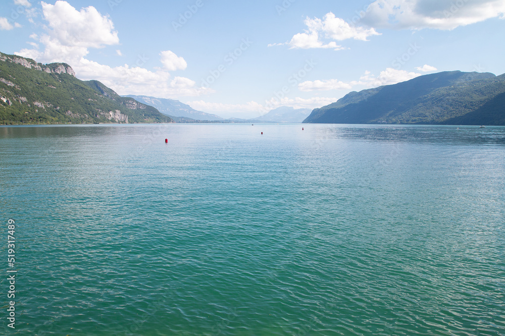Fototapeta premium Lac du Bourget depuis Châtillon, Savoie, Alpes