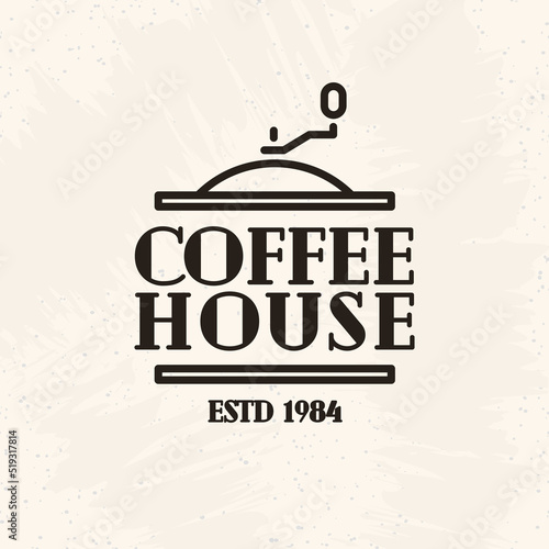 Coffee house logo line style isolated on white background for cafe, restaurant, shop, market, menu. Labels, badges and branding objects. Vector illustration