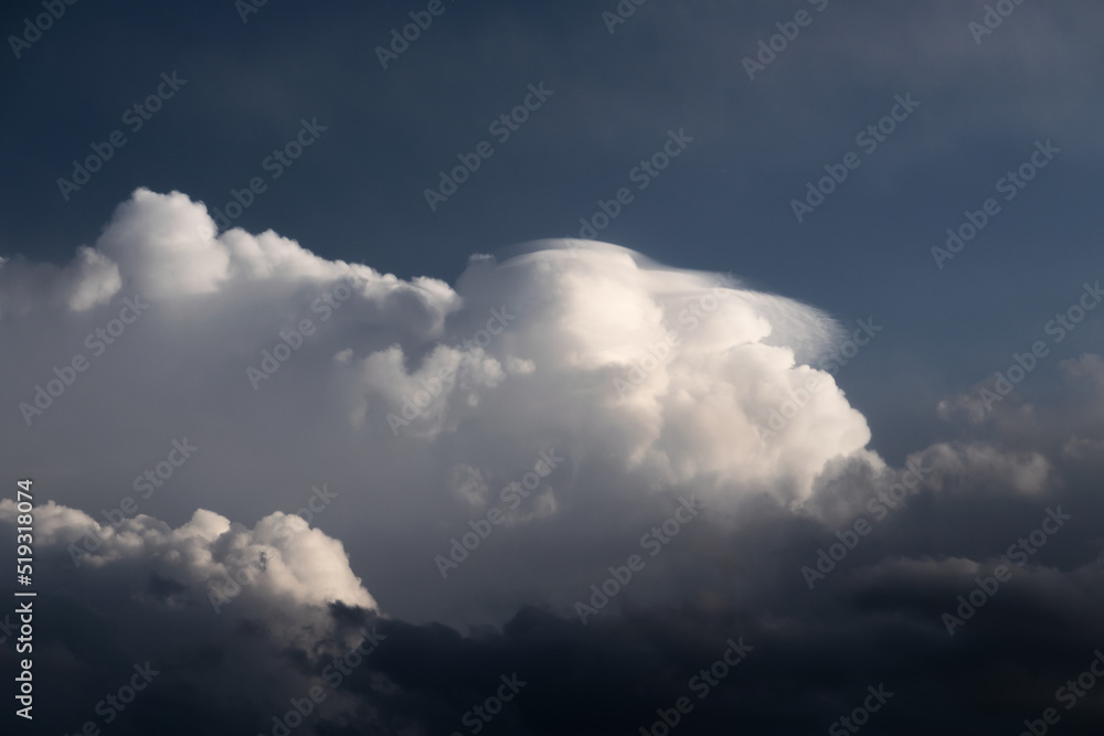 Dramatic blue sky with white clouds. Dramatic blue sky with white clouds.