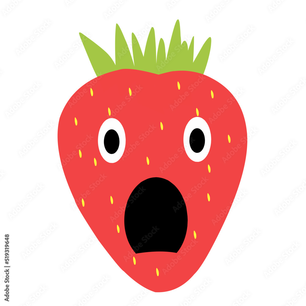 Obraz premium Strawberry emoticon
