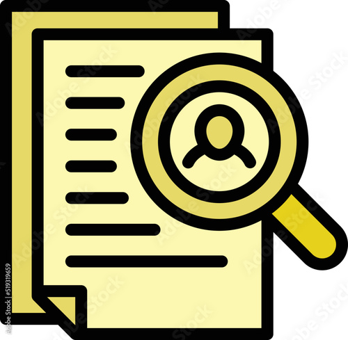 Search candidate icon outline vector. Hr job. Online digital
