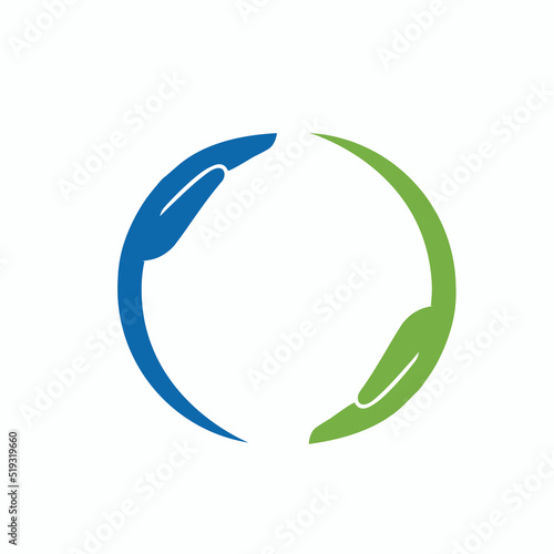 hand care logo design template. hand care vector icon illustration
