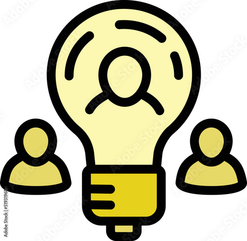 Idea candidate icon outline vector. Online search. Career offer