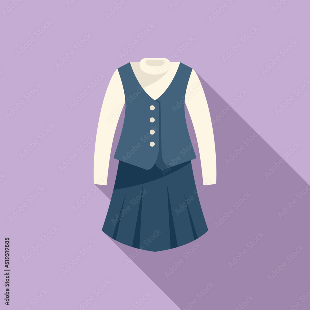 Asian dress icon flat vector. Fashion suit Asian dress icon flat vector. Fashion suit