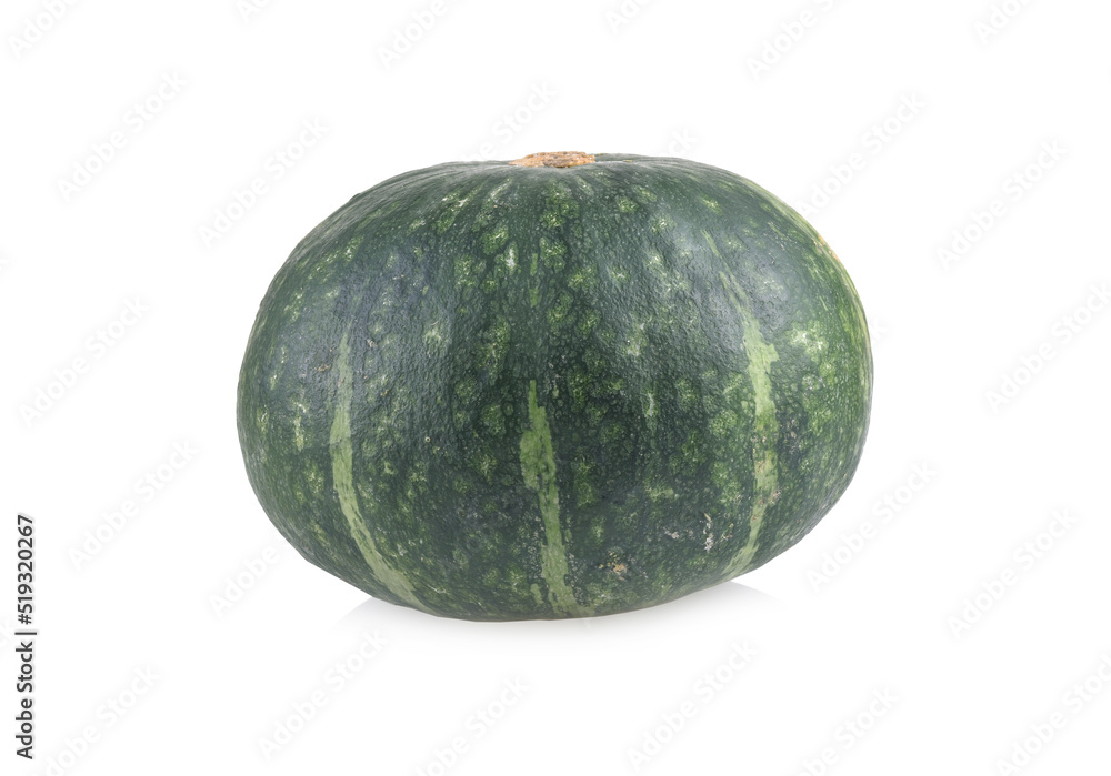 Japanese Green pumpkin isolated on white background Japanese Green pumpkin isolated on white background