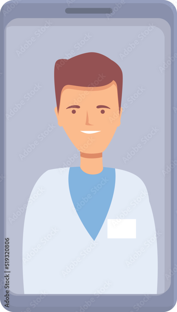Doctor online help icon cartoon vector. Health care. Treatment team Doctor online help icon cartoon vector. Health care. Treatment team