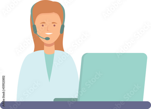 Online medical help icon cartoon vector. Health care. Medicine advice