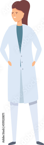Female doctor icon cartoon vector. Health care. Treatment advice
