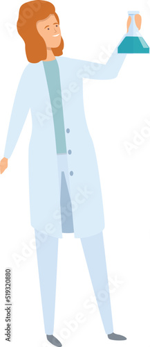 Chemical flask icon cartoon vector. Help medicine. Clinic support