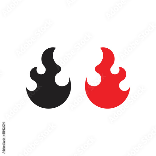 hot smoke fire curves geometric symbol icon vector