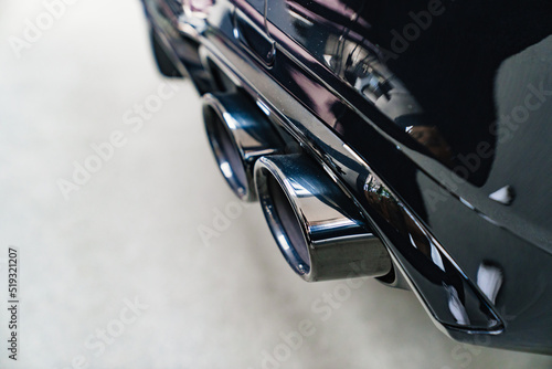 Wallpaper Mural the exhaust pipe of the new black car.  Torontodigital.ca