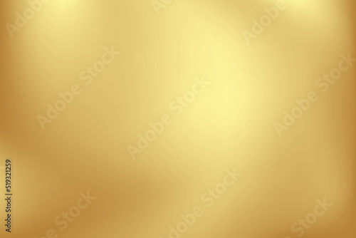 Gold abstract blurred gradient background. Vector illustration.