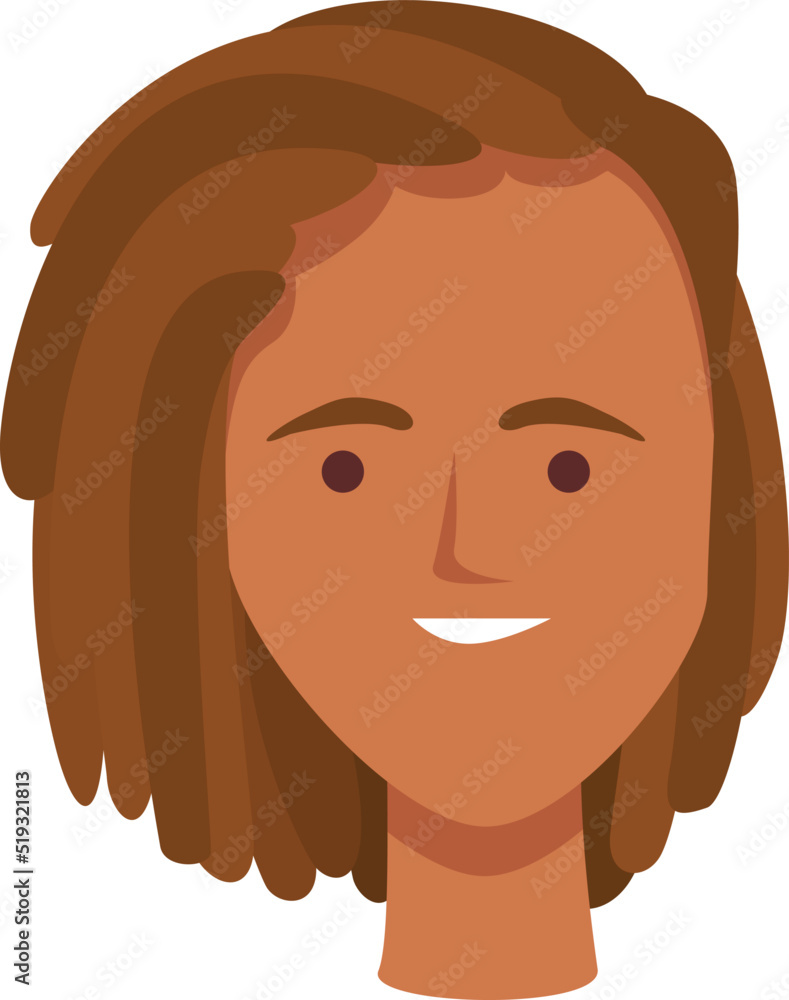 Woman cornrows icon cartoon vector. African hair. Afro rasta Woman cornrows icon cartoon vector. African hair. Afro rasta